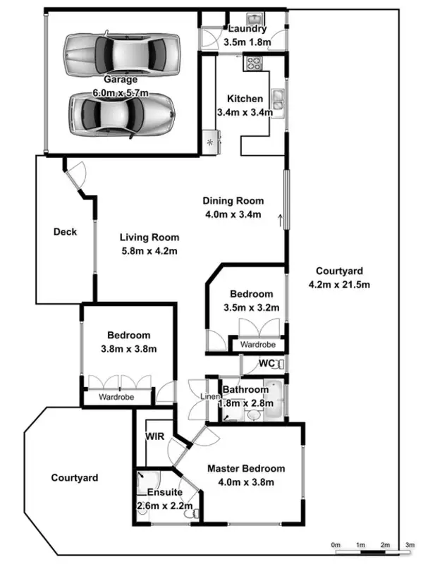 Floorplan of Homely villa listing, 2/145 Cherry Street, Ballina NSW 2478