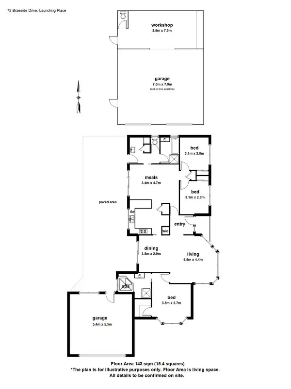 Floorplan of Homely house listing, 72 Braeside Drive, Launching Place VIC 3139