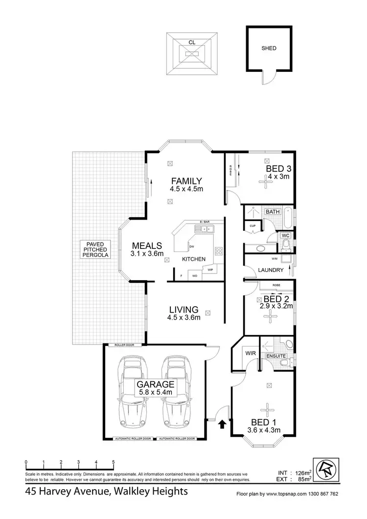 Floorplan of Homely house listing, 45 Harvey Avenue, Walkley Heights SA 5098