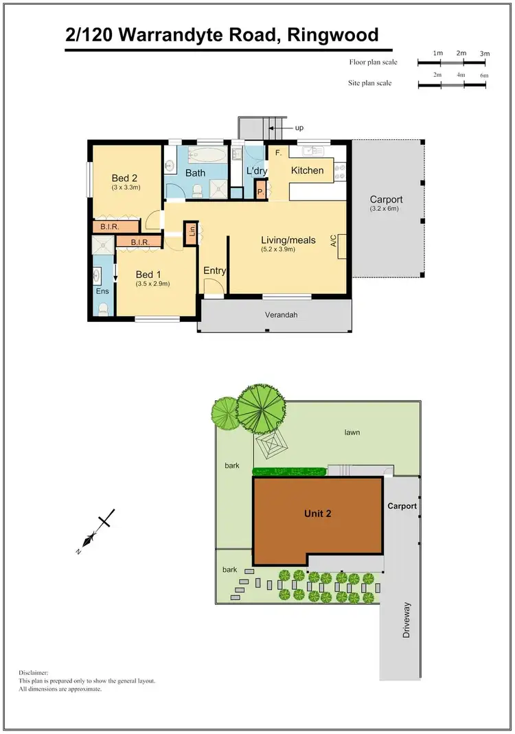Floorplan of Homely unit listing, 2/120 Warrandyte Road, Ringwood VIC 3134