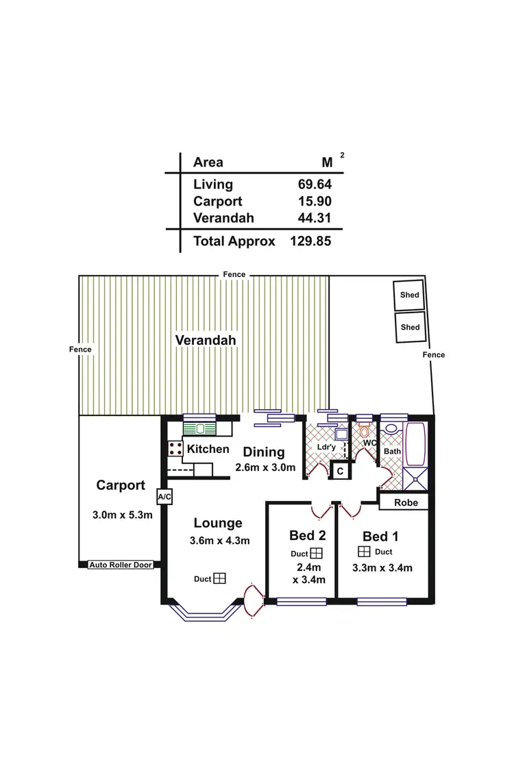 Floorplan of Homely unit listing, 12/28 Glenere Drive, Modbury SA 5092