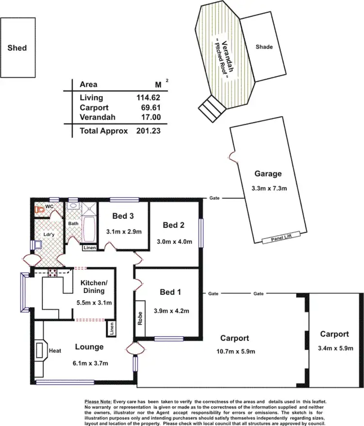 Floorplan of Homely house listing, 15 Karong Avenue, Brahma Lodge SA 5109