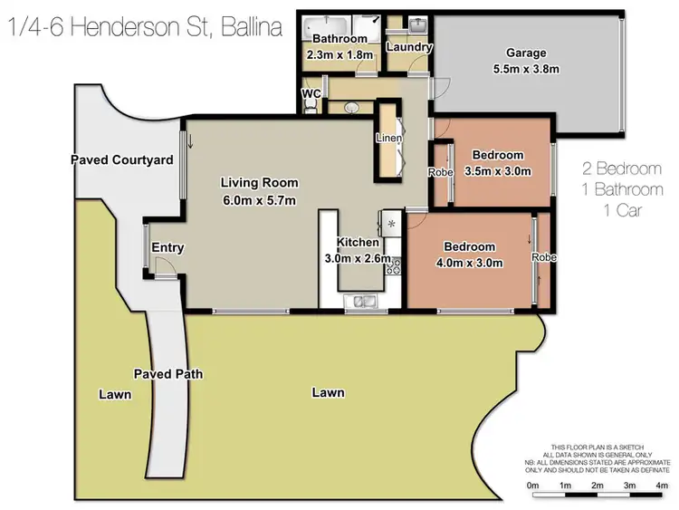 Floorplan of Homely villa listing, 1/4-6 Henderson Street, East Ballina NSW 2478