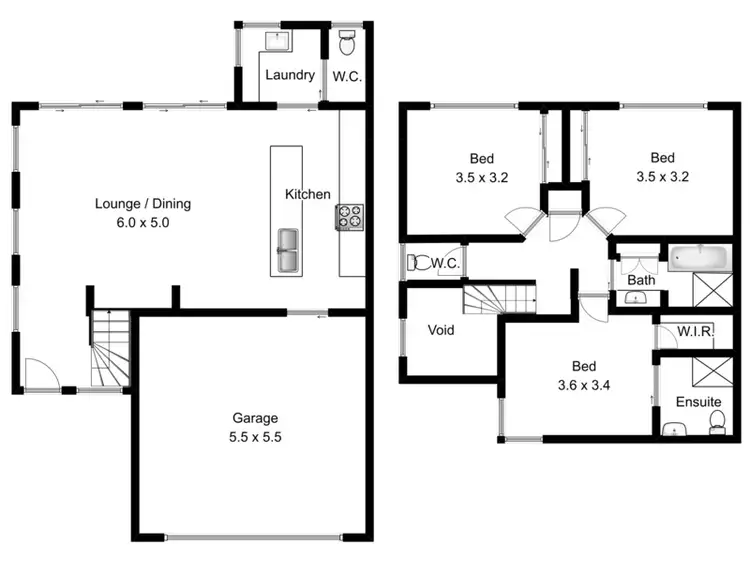 Floorplan of Homely semi-detached listing, 1/9 Richmond Avenue, Ballina NSW 2478