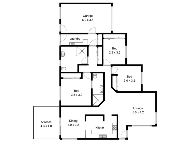 Floorplan of Homely villa listing, 1/7 Skinner Street, Ballina NSW 2478