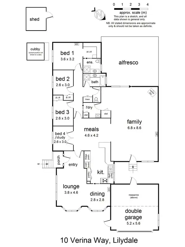 Floorplan of Homely house listing, 10 Verina Way, Lilydale VIC 3140