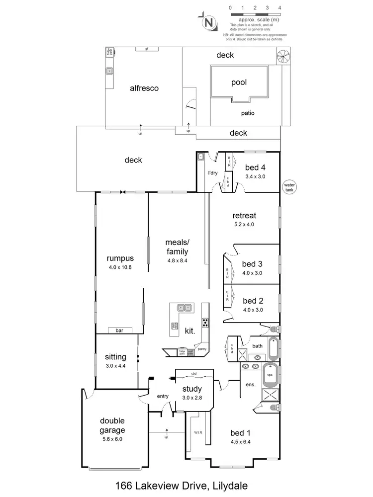 Floorplan of Homely house listing, 166 Lakeview Drive, Lilydale VIC 3140