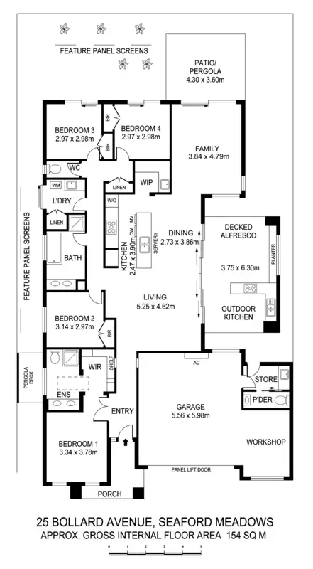 Floorplan of Homely house listing, Lot 1077 Bollard Avenue, Seaford Meadows SA 5169