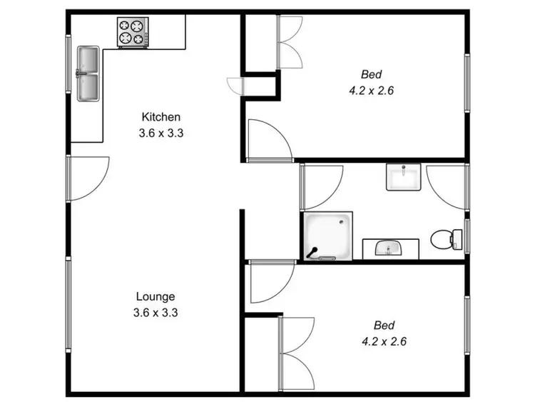 Floorplan of Homely unit listing, 4/68 Pine Avenue, East Ballina NSW 2478