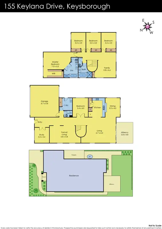 Floorplan of Homely house listing, 155 Keylana Drive, Keysborough VIC 3173