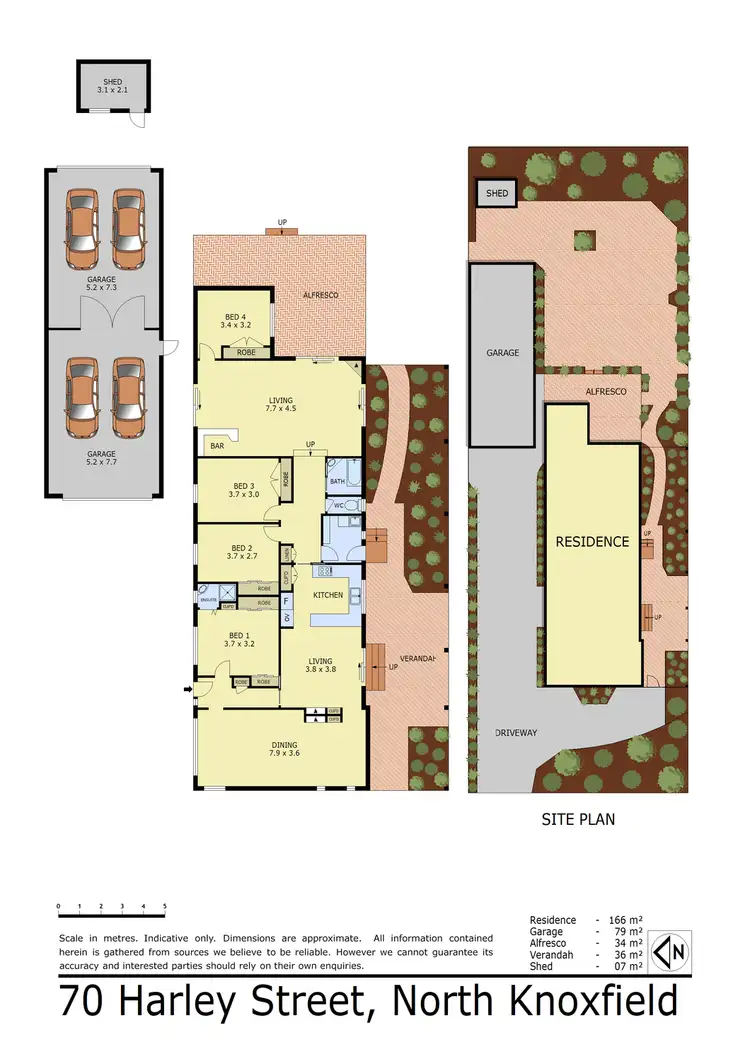 Floorplan of Homely house listing, 70 Harley Street North, Knoxfield VIC 3180