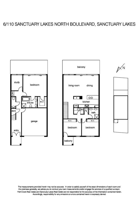 Floorplan of Homely townhouse listing, 6/110 Sanctuary Lakes North Boulevard, Sanctuary Lakes VIC 3030