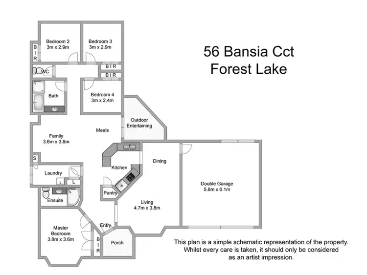 Floorplan of Homely house listing, 56 Banksia Circuit Circuit, Forest Lake QLD 4078