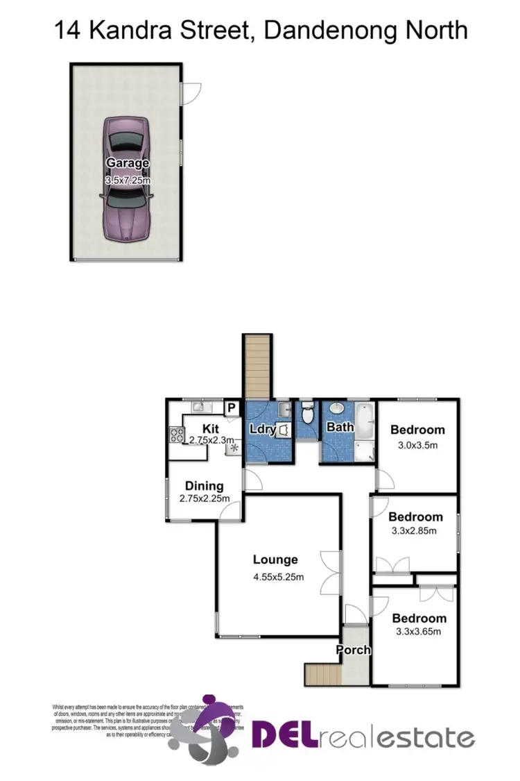 Floorplan of Homely house listing, 14 Kandra Street, Dandenong North VIC 3175