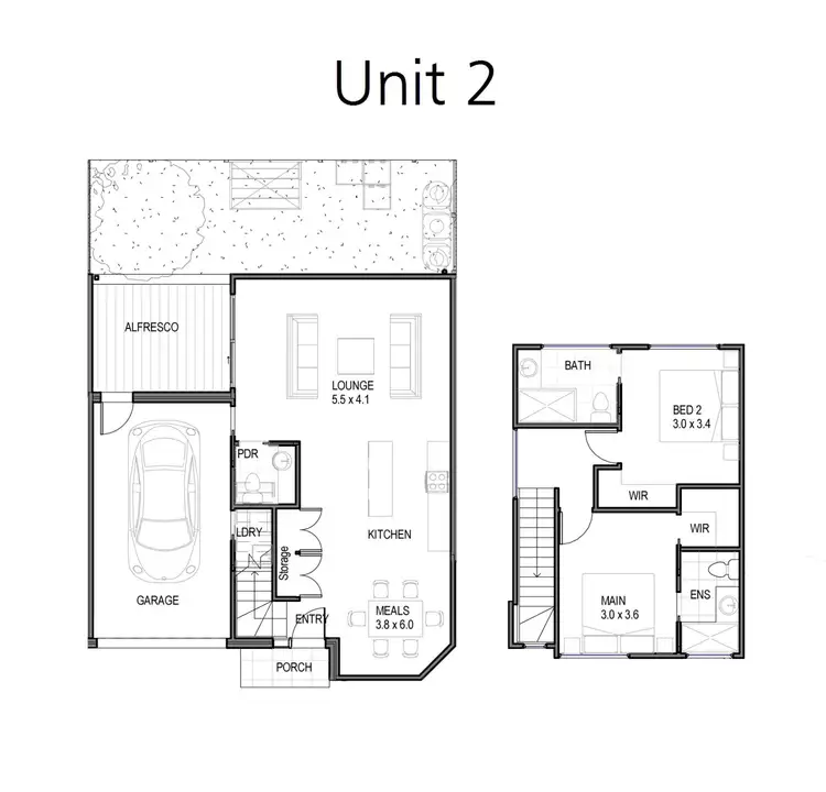 Floorplan of Homely townhouse listing, 46 Winyard Drive, Mooroolbark VIC 3138