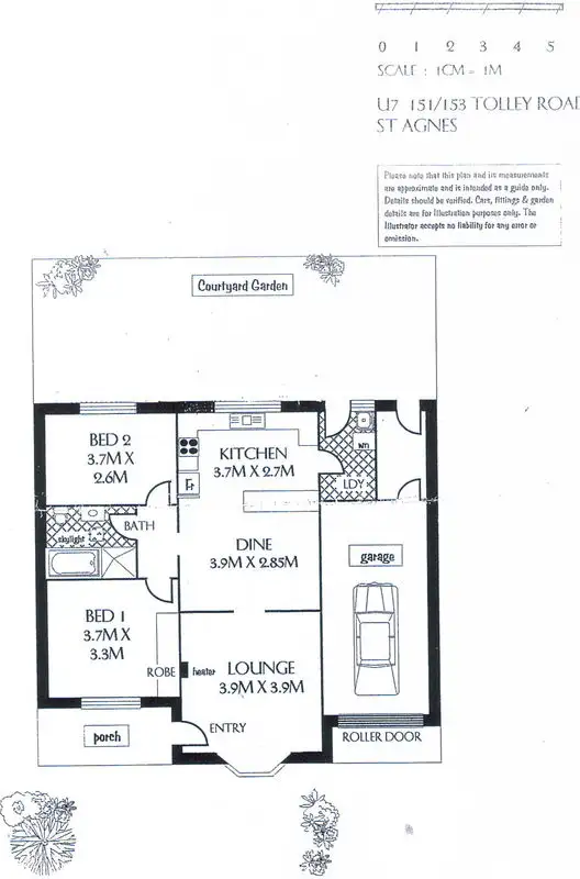 Floorplan of Homely unit listing, 7/151 Tolley Road, St Agnes SA 5097