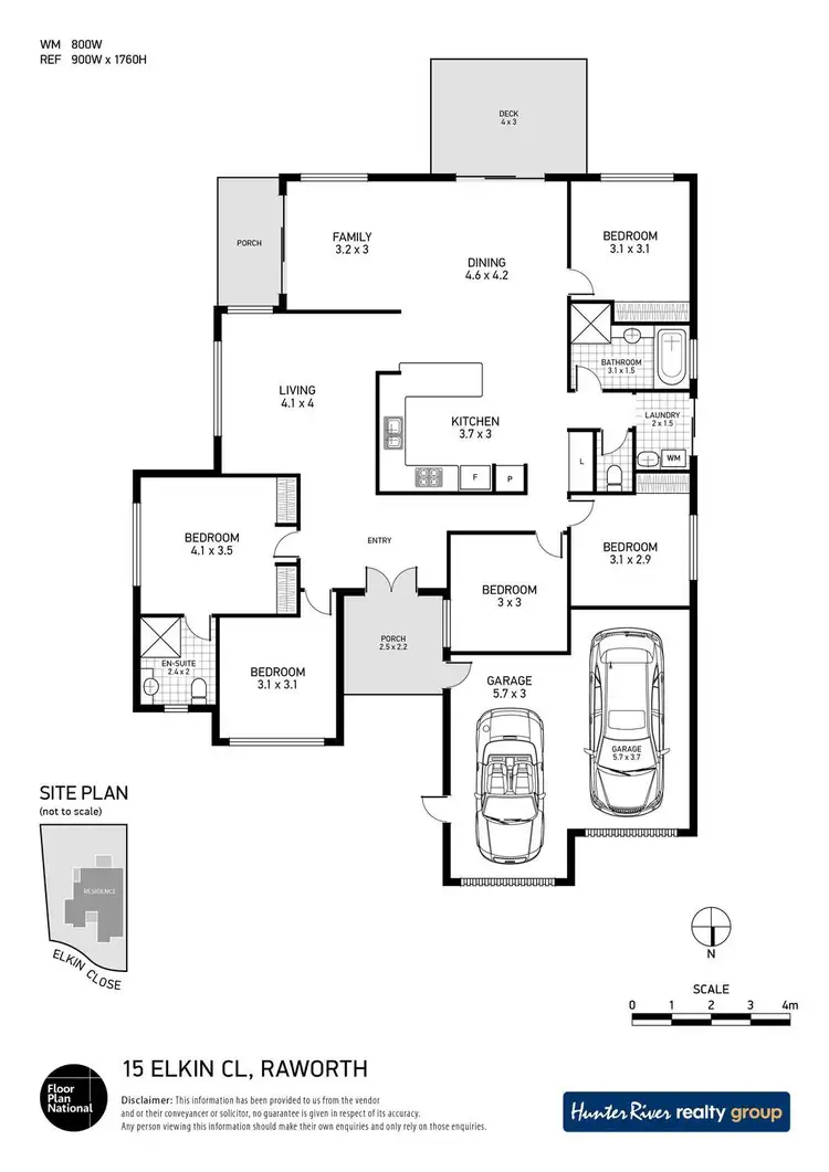 Floorplan of Homely house listing, 15 Elkin Close, Raworth NSW 2321