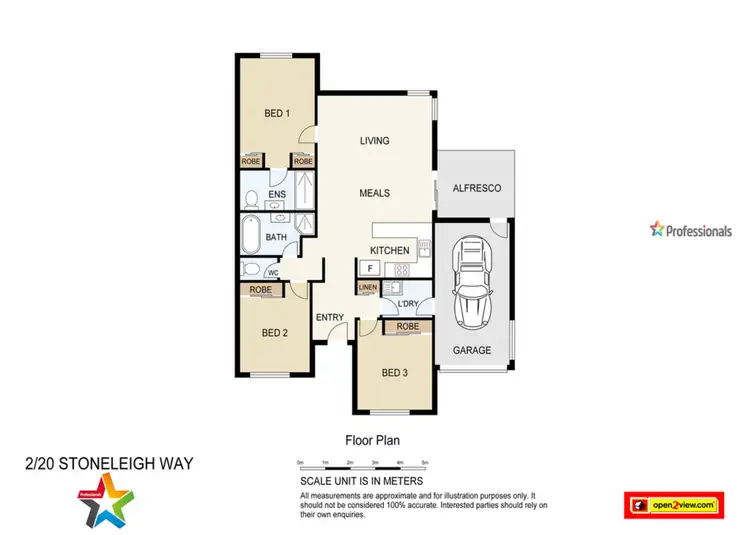 Floorplan of Homely semi-detached listing, 2/20 Stoneleigh Way, Holmview QLD 4207