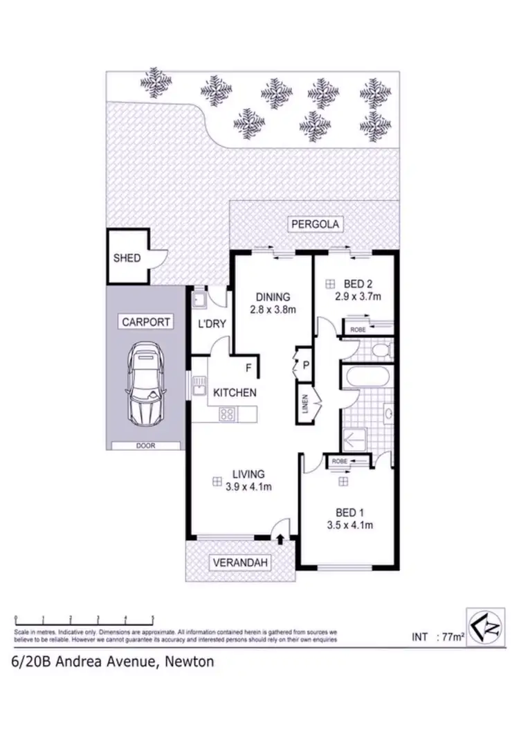 Floorplan of Homely unit listing, 6/20b Andrea Avenue, Newton SA 5074