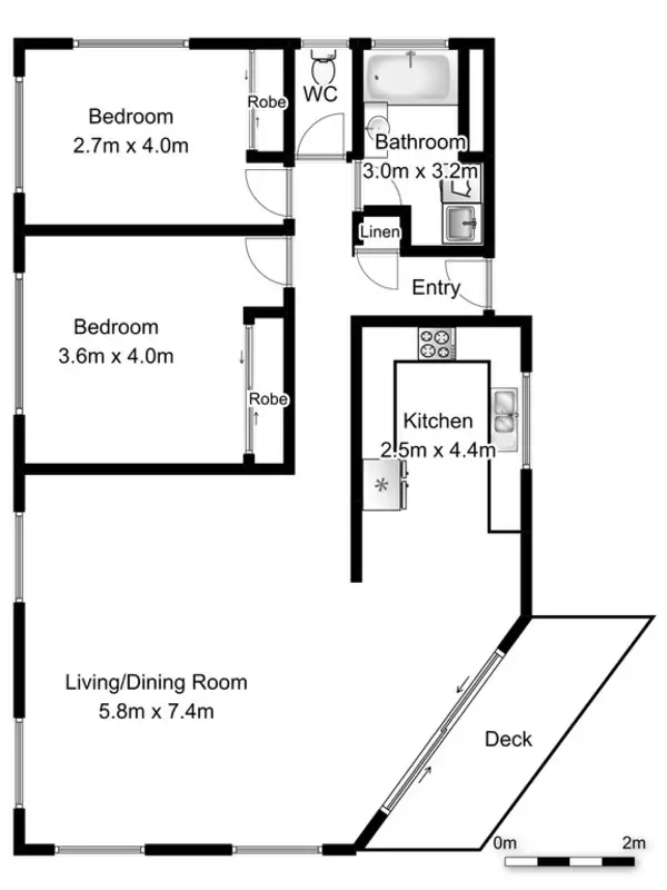 Floorplan of Homely unit listing, 1/7 Seaview Street, East Ballina NSW 2478