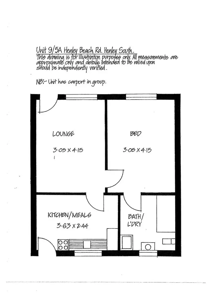 Floorplan of Homely unit listing, 9/5A HENLEY BEACH Road, Henley Beach South SA 5022