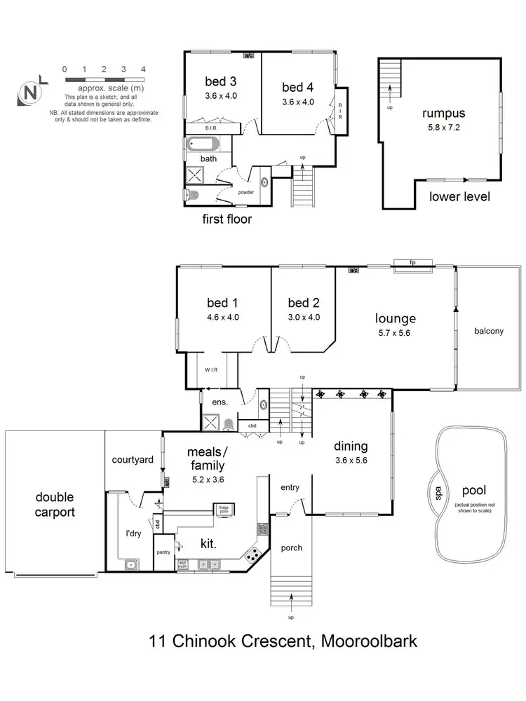 Floorplan of Homely house listing, 11 Chinook Crescent, Mooroolbark VIC 3138