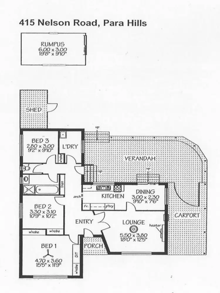 Floorplan of Homely house listing, 415 Nelson Road, Para Hills SA 5096