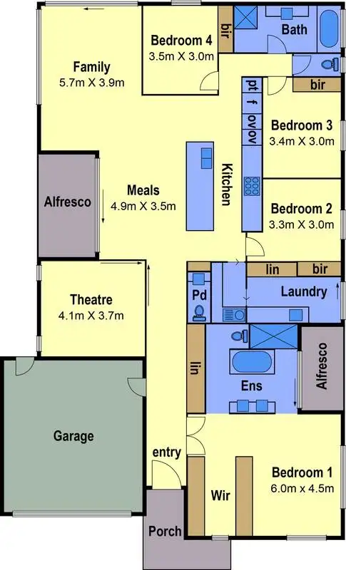 Floorplan of Homely house listing, 47 Domain Drive, Hillside VIC 3037