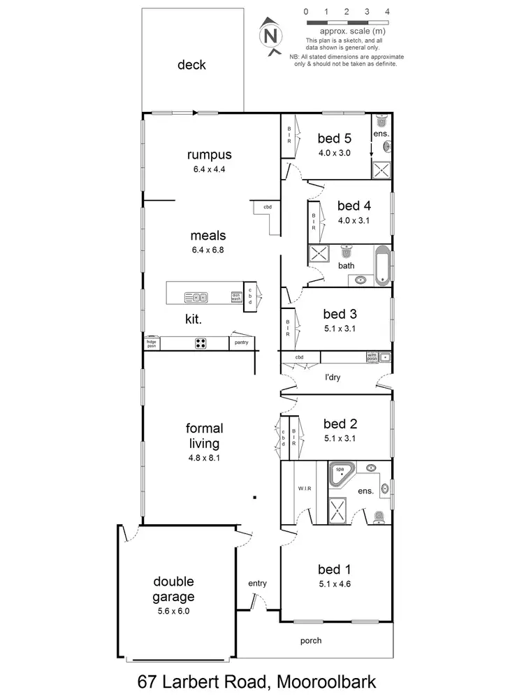 Floorplan of Homely house listing, 67 Larbert Road, Mooroolbark VIC 3138