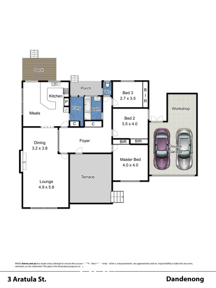 Floorplan of Homely house listing, 3 Aratula Street, Dandenong VIC 3175