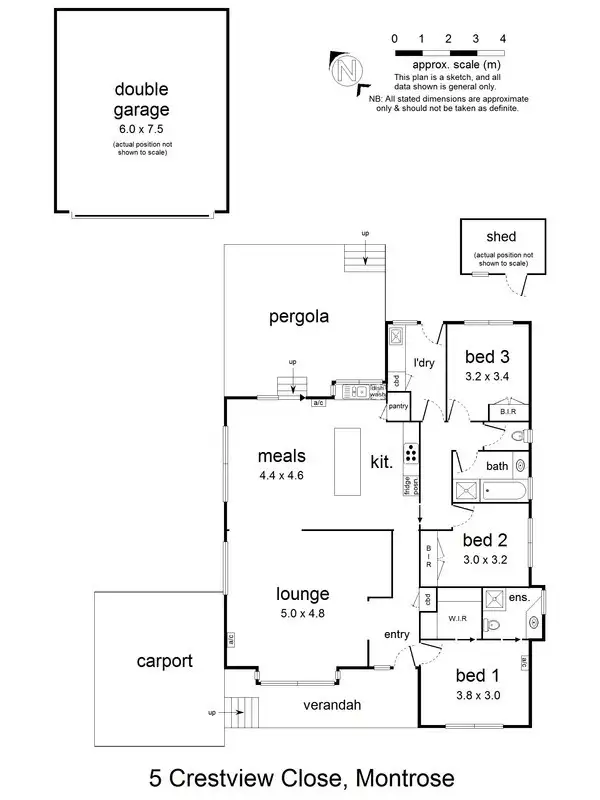 Floorplan of Homely house listing, 5 Crestview Close, Montrose VIC 3765