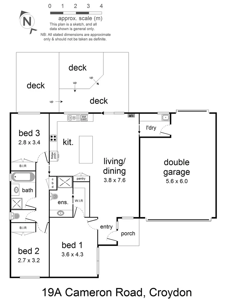 Floorplan of Homely house listing, 19a Cameron Road, Croydon VIC 3136