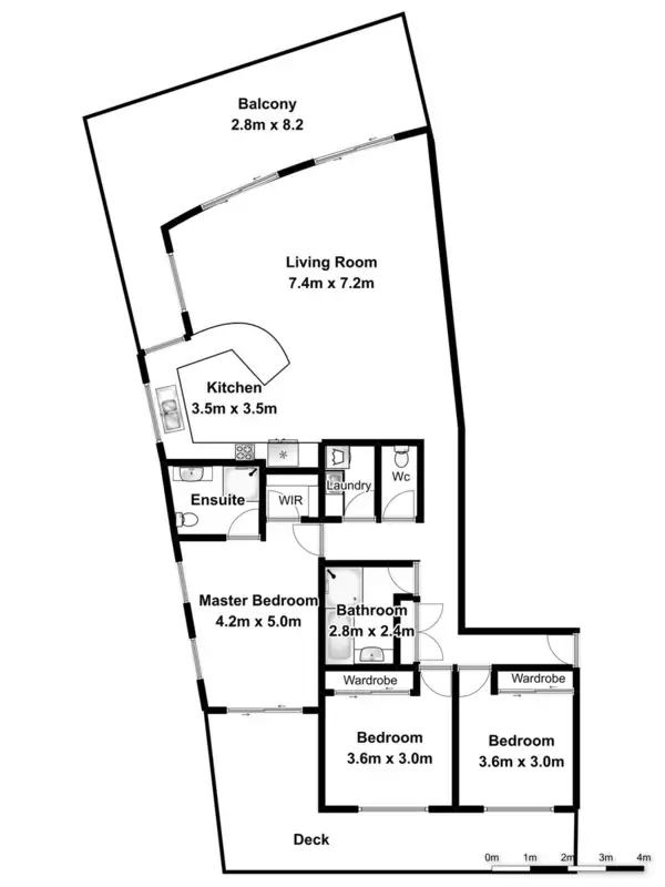 Floorplan of Homely apartment listing, 1/1 Cherry Street, Ballina NSW 2478