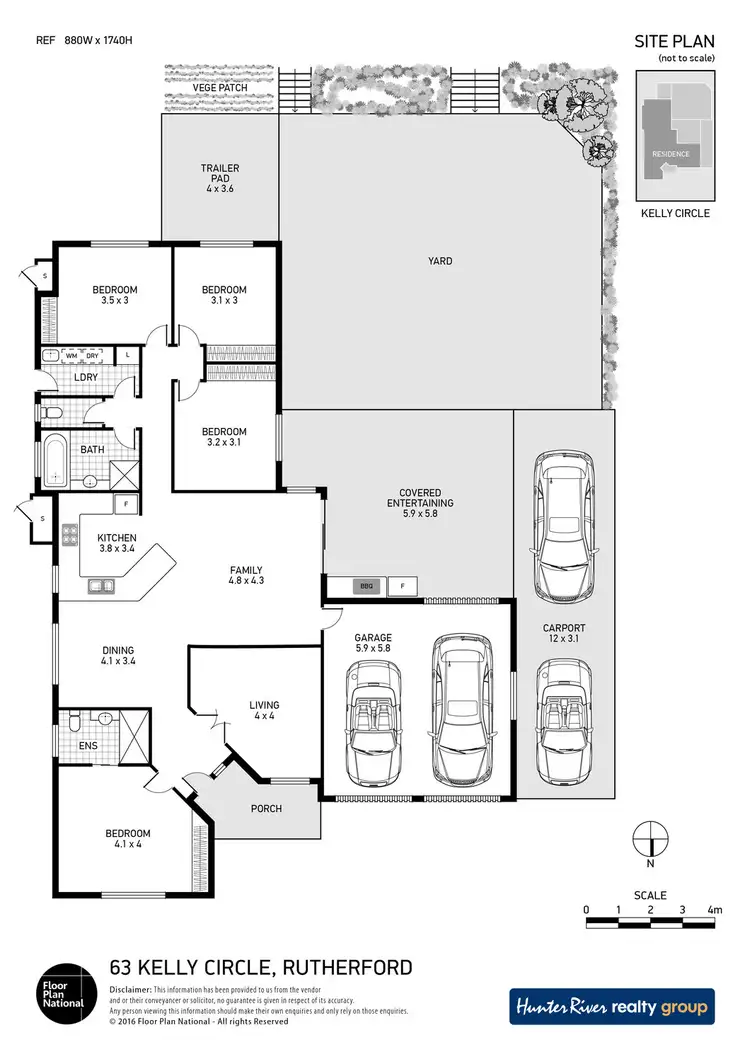 Floorplan of Homely house listing, 63 Kelly Circle, Rutherford NSW 2320