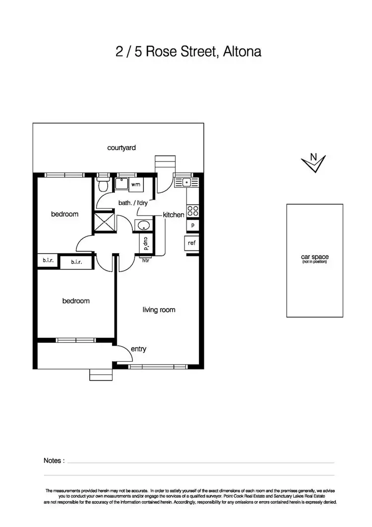 Floorplan of Homely unit listing, 2/5 Rose Street, Altona VIC 3018