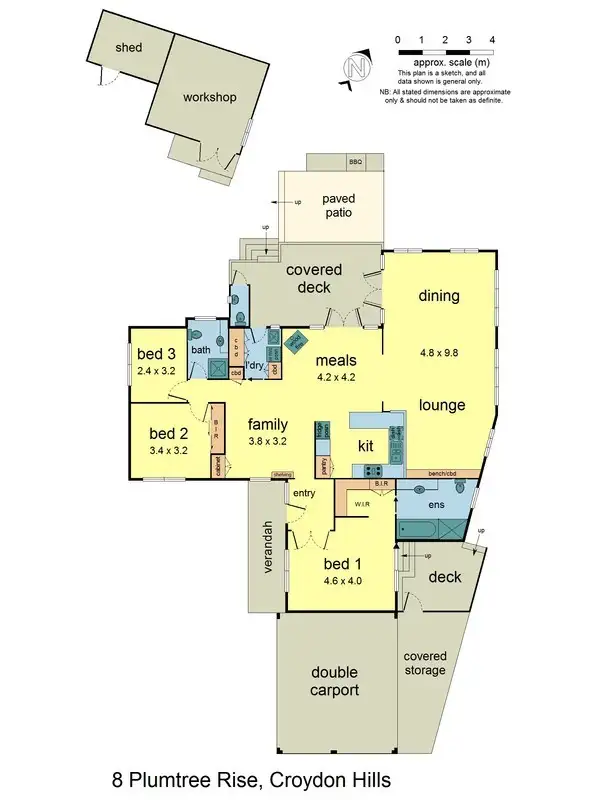Floorplan of Homely house listing, 8 Plumtree Rise, Croydon Hills VIC 3136