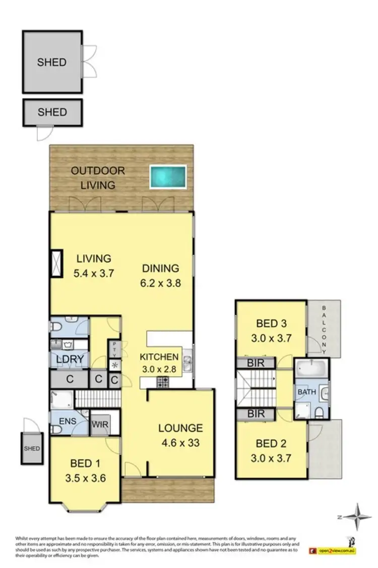 Floorplan of Homely house listing, 13 Queensville Street, Kingsville VIC 3012