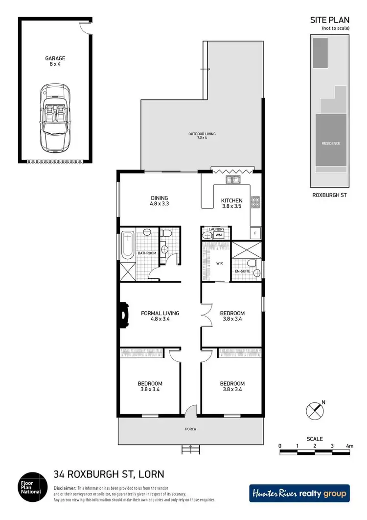 Floorplan of Homely house listing, 34 Roxburgh Street, Lorn NSW 2320