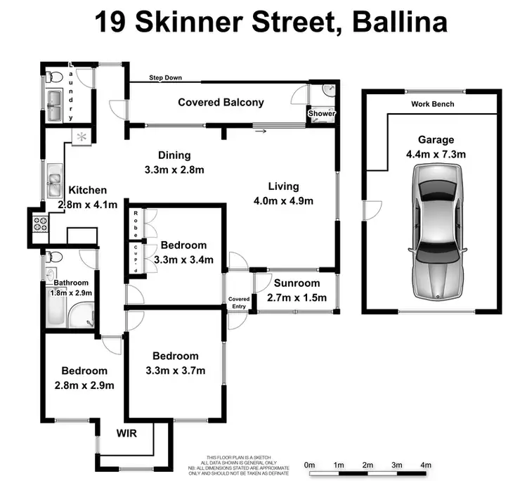 Floorplan of Homely house listing, 19 Skinner Street, Ballina NSW 2478