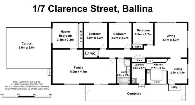 Floorplan of Homely unit listing, 1/7 Clarence Street, Ballina NSW 2478
