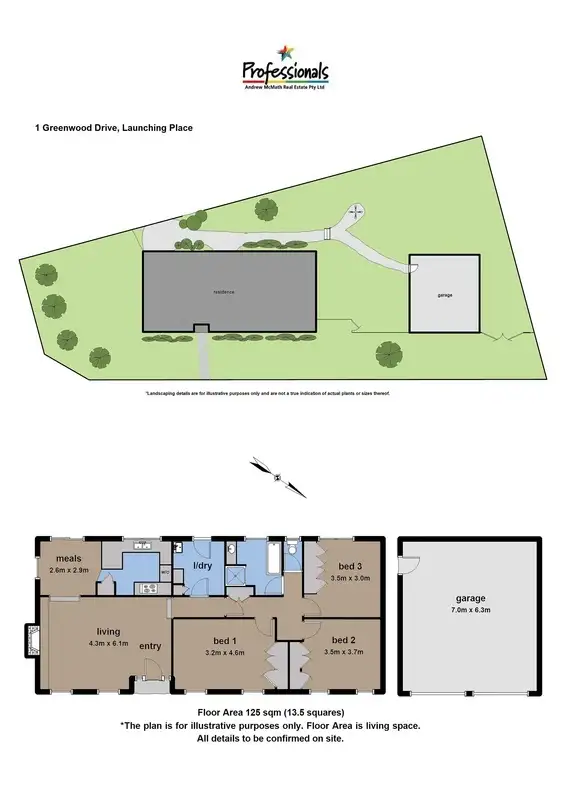 Floorplan of Homely house listing, 1 Greenwood Drive, Launching Place VIC 3139