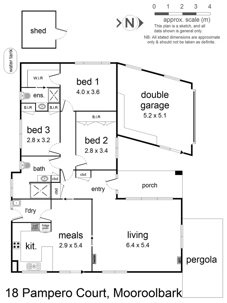 Floorplan of Homely house listing, 18 Pampero Court, Mooroolbark VIC 3138