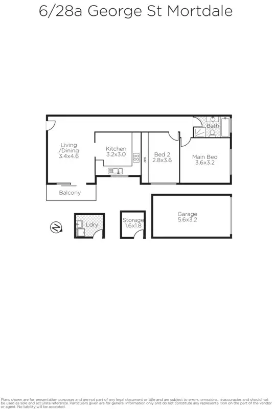 Floorplan of Homely unit listing, 6/28A George Street, Mortdale NSW 2223