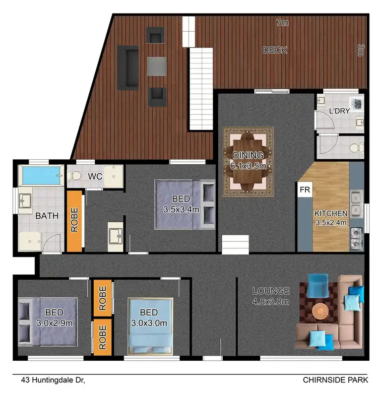 Floorplan of Homely house listing, 43 Huntingdale Drive, Chirnside Park VIC 3116