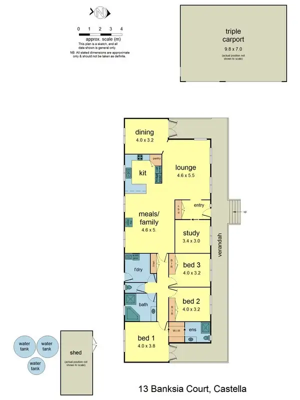 Floorplan of Homely rural property listing, 13 Banksia Court, Castella VIC 3777