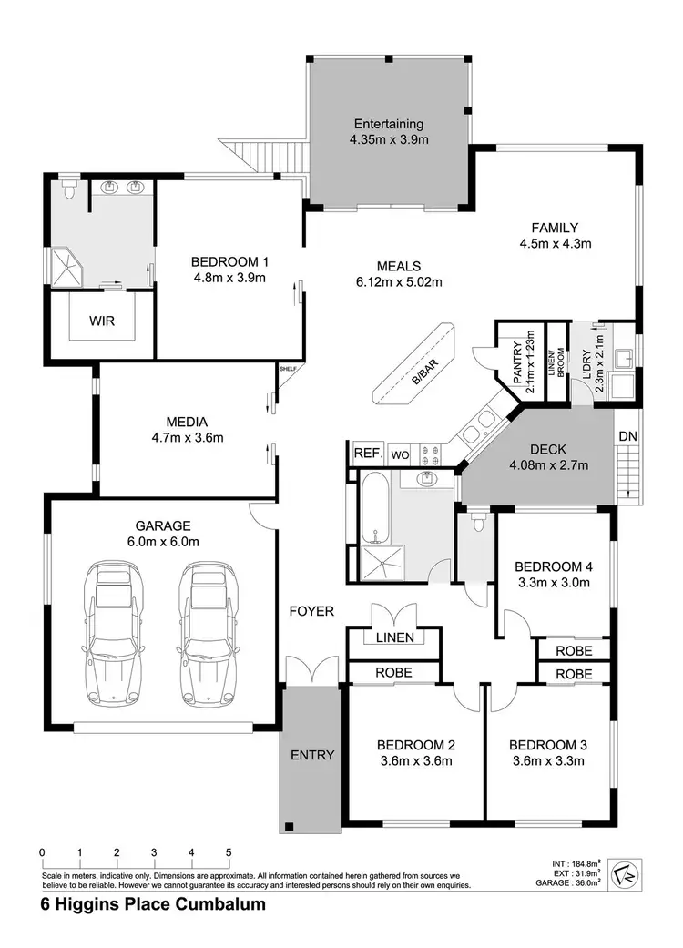 Floorplan of Homely house listing, 6 Higgins Place, Cumbalum NSW 2478