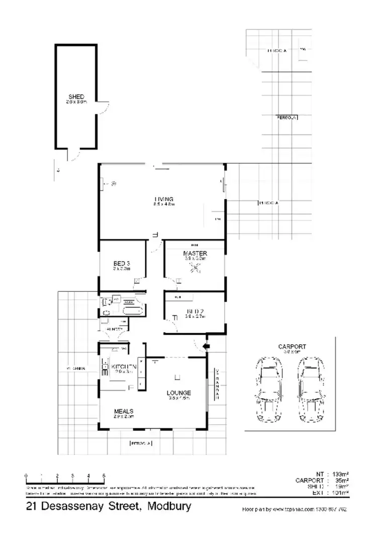 Floorplan of Homely house listing, 21 DeSassenay Crescent, Modbury Heights SA 5092
