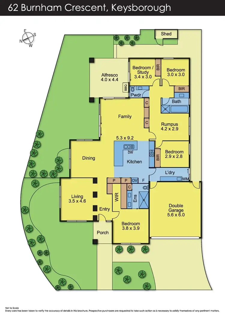 Floorplan of Homely house listing, 62 Burnham Crescent, Keysborough VIC 3173