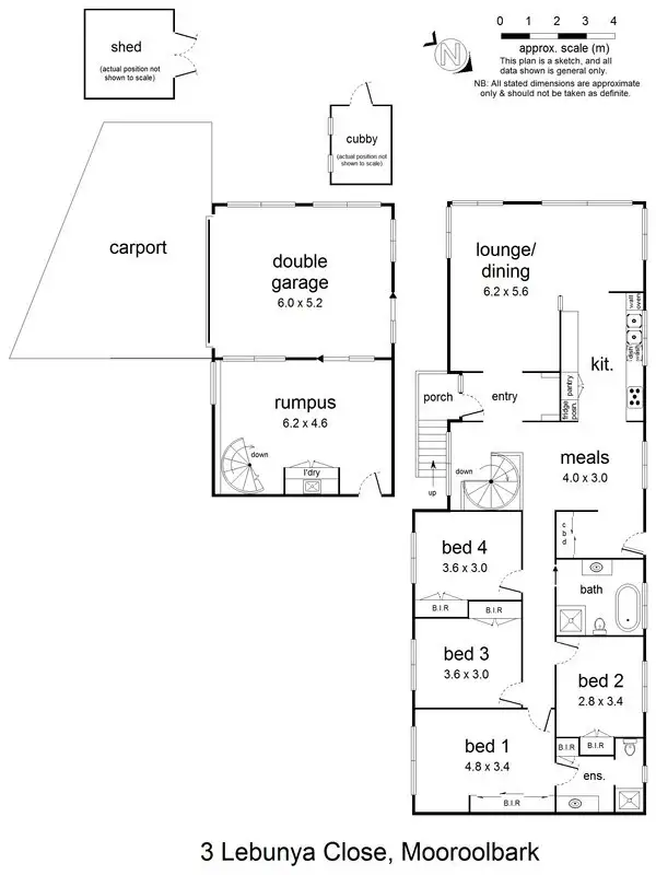 Floorplan of Homely house listing, 3 Lebunya Close, Mooroolbark VIC 3138