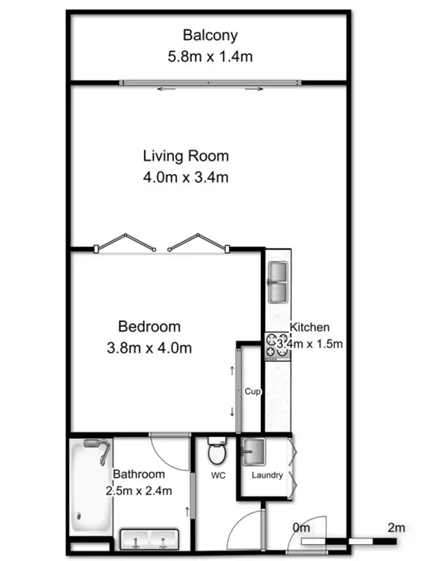 Floorplan of Homely apartment listing, 622/2 Martin Street, Ballina NSW 2478